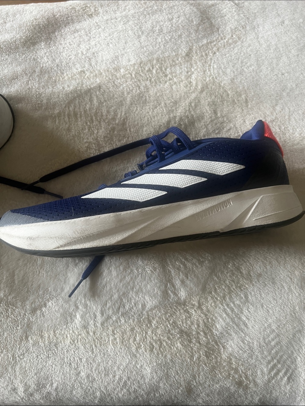 adidas Navy and White Runner with Red Heel Accent